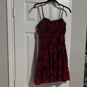 Francesca's Collections Red and Black Dress